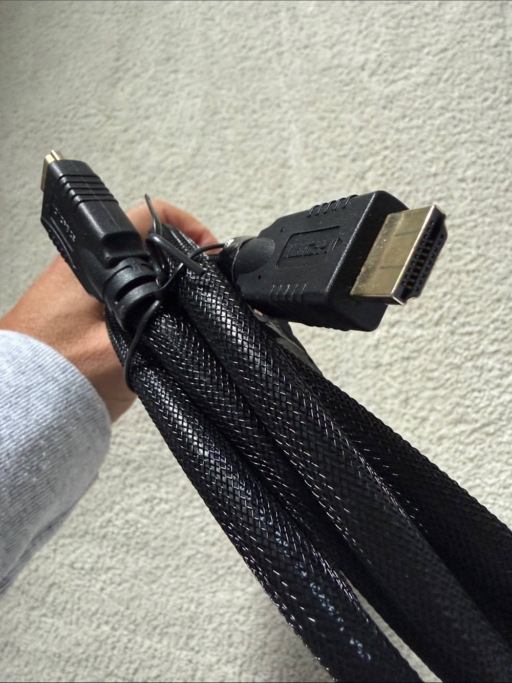 15Ft High-Speed HDMI Cable With Braided Protection For Video & Audio Connection